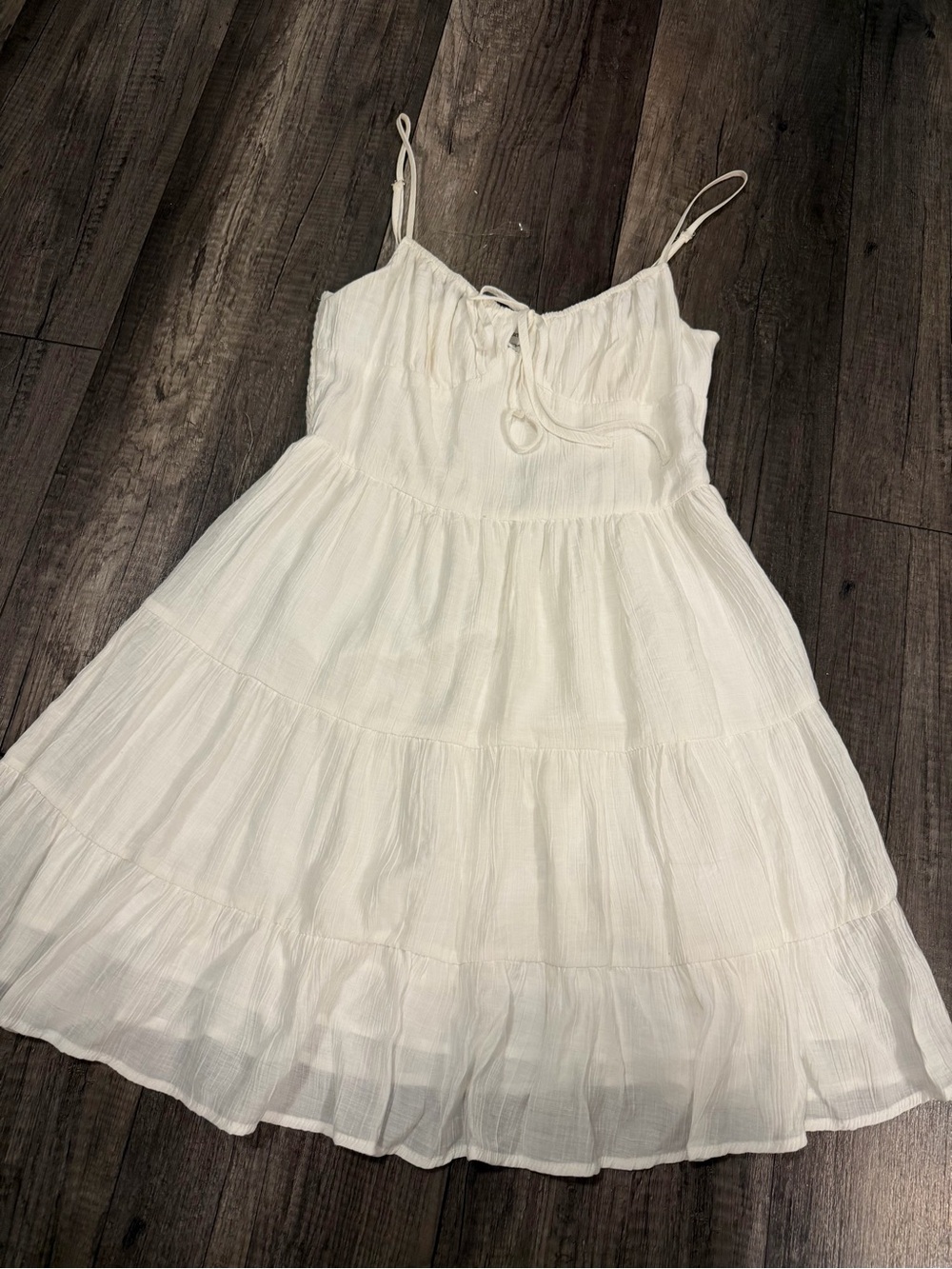 Pacsun LA hearts white ruffle mini dress